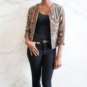 The Tribal Print Blazer